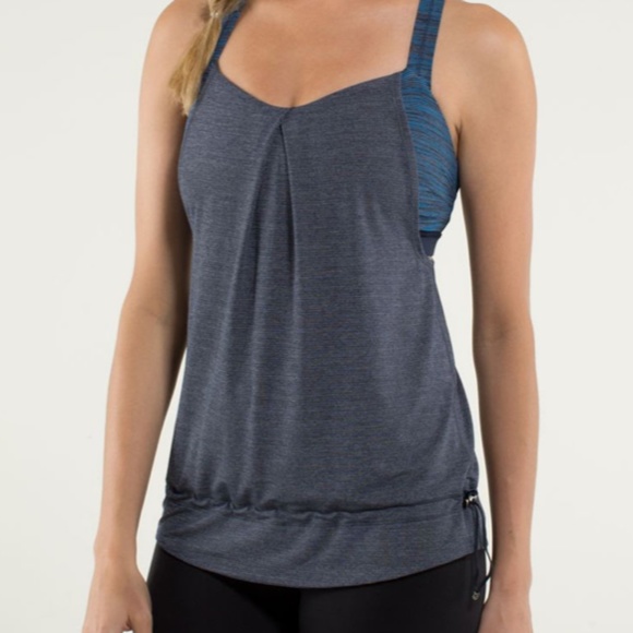 NEW Lululemon Rest Less Tank in Heathered Inkwell Size 6 - Picture 1 of 5